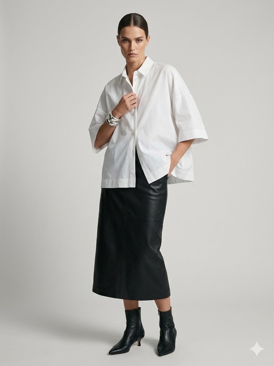Tops - Katharna Hovman Button-Front Short Sleeve Shirt
